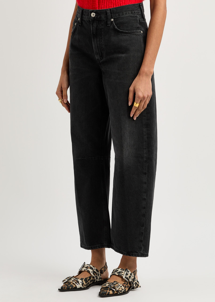 Citizen Of Humanity High-rise Wide-leg Jeans Belt Loops In Black