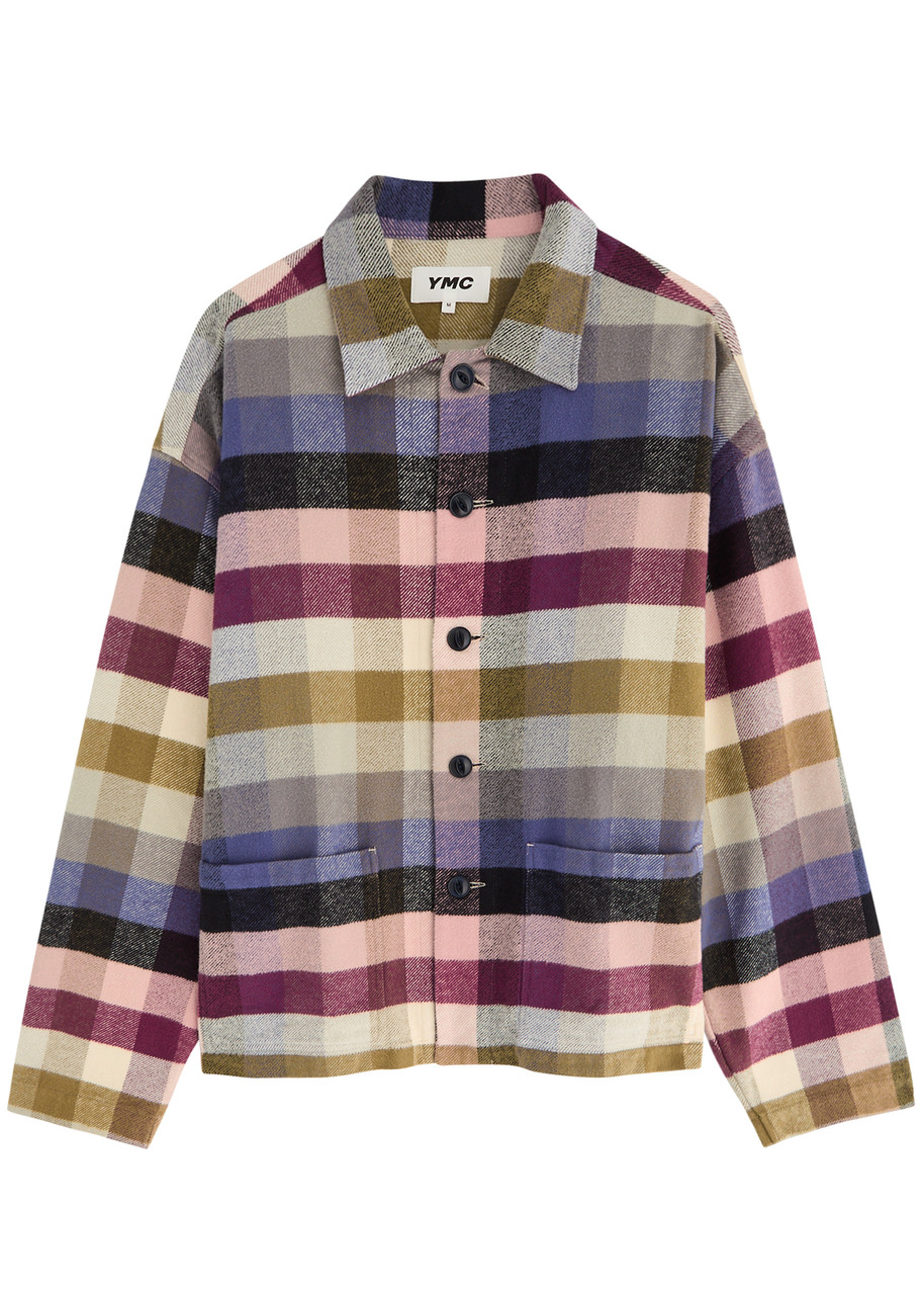 YMC YOU MUST CREATE YMC PJ CHECKED COTTON-FLANNEL OVERSHIRT