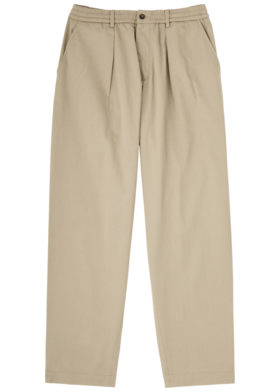 Universal Works Tapered Cotton Trousers - Ecru - 28 (W28 /xs)