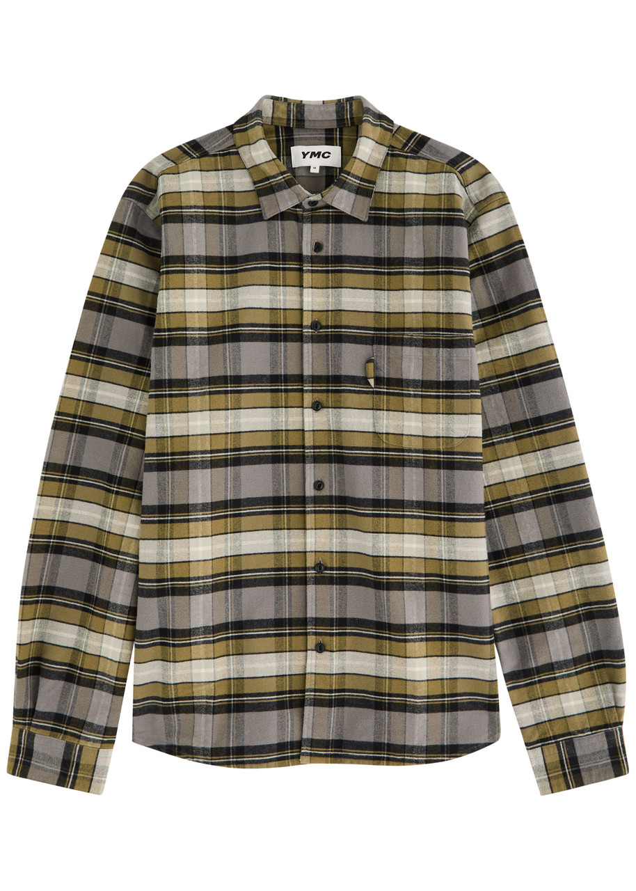 Ymc You Must Create Ymc Curtis Checked Cotton Shirt In Green