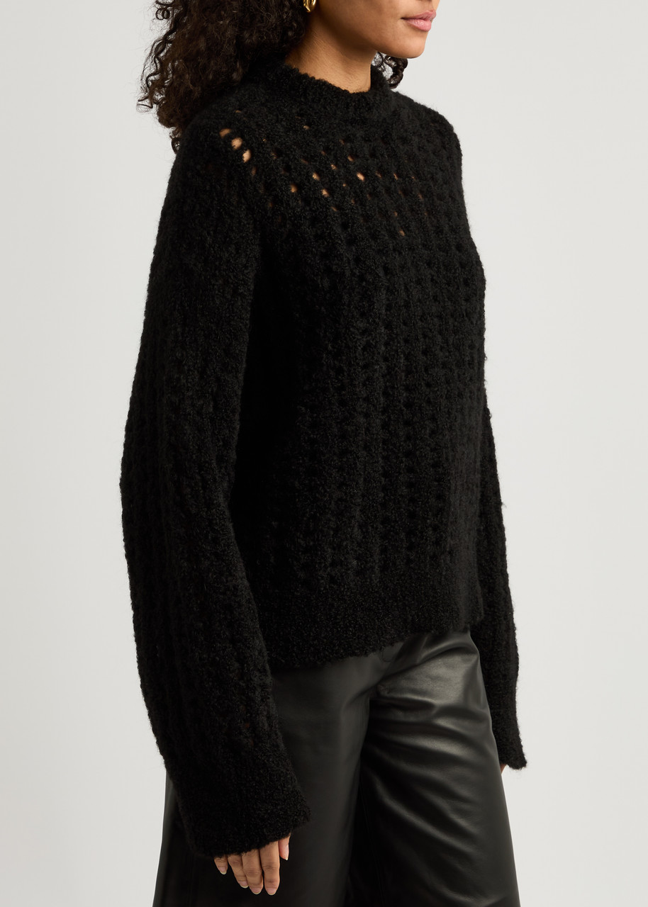 Citizen Of Humanity Citizens Of Humanity Ailani Wool Blend Crewneck Sweater In Black