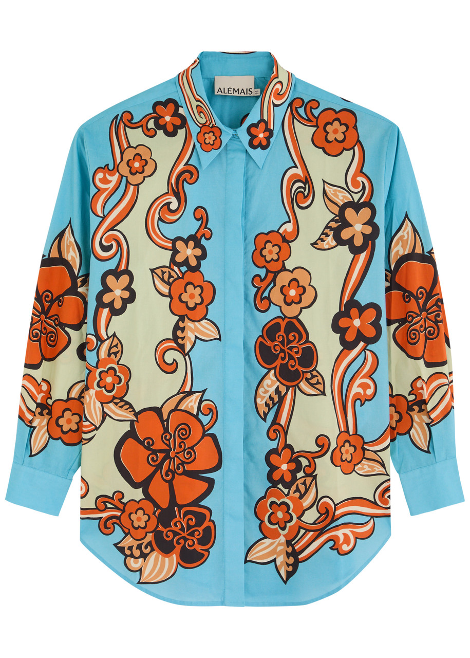 Alemais Ondine Printed Cotton-poplin Shirt In Multicoloured