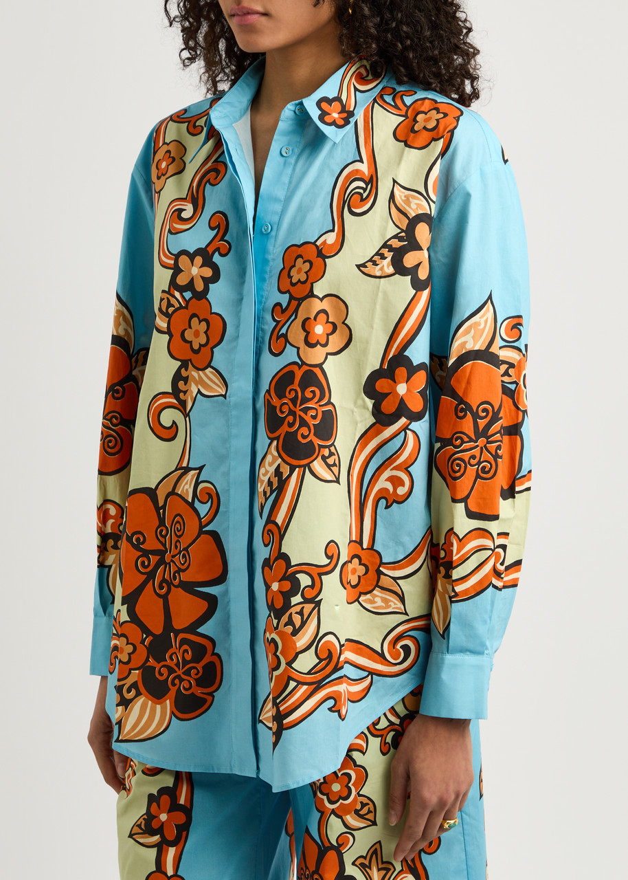 Alemais Ondine Printed Cotton-poplin Shirt In Multicoloured