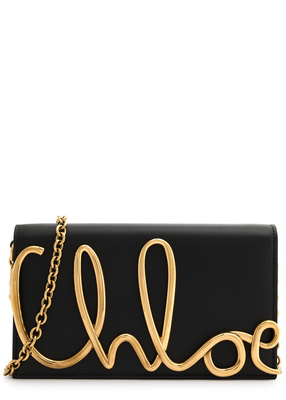 Chloe The Chloé Iconic Logo Leather Cross-body bag - Black - One Size