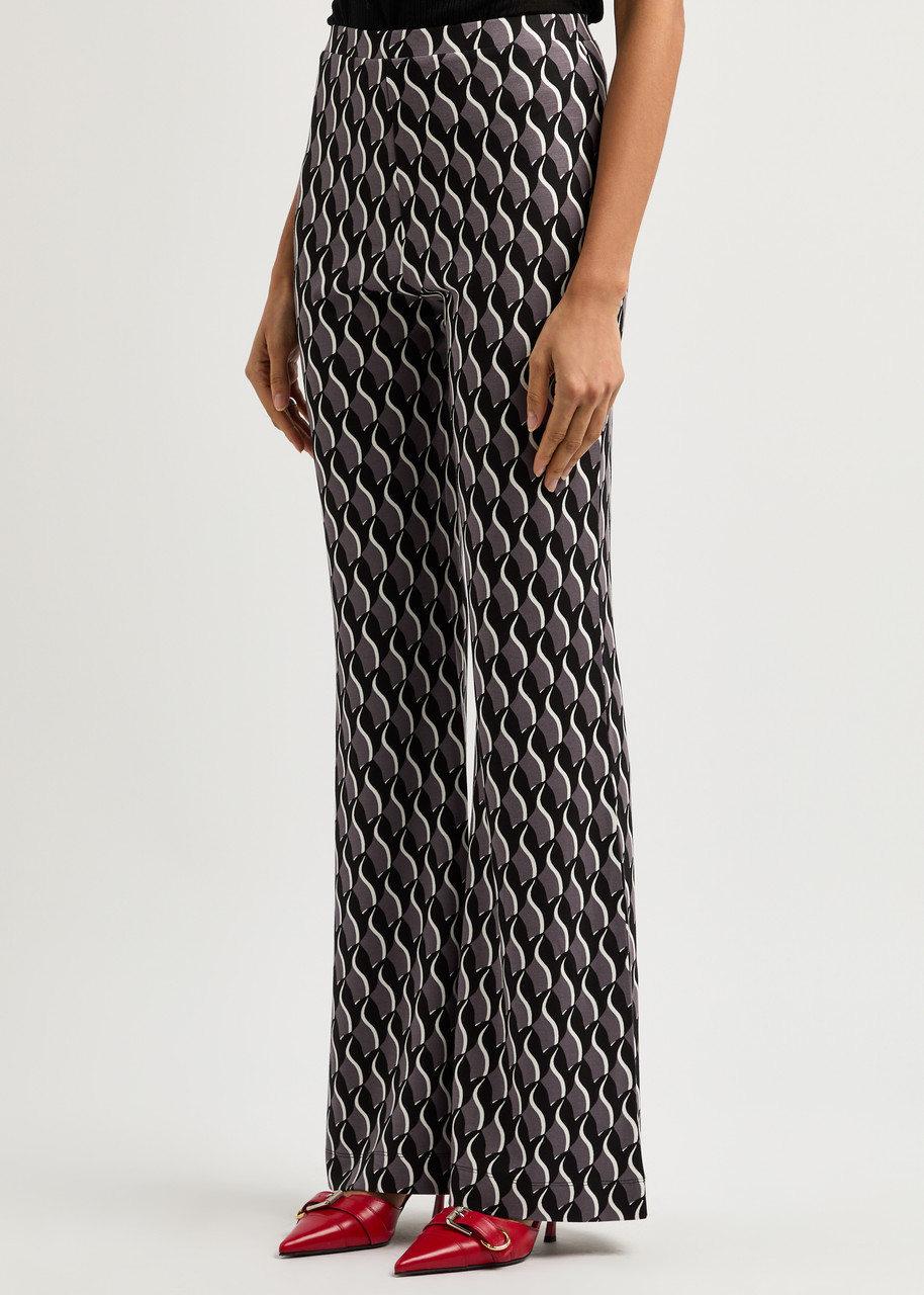 Diane Von Furstenberg Brooklyn Printed Jersey Trousers In Multicoloured
