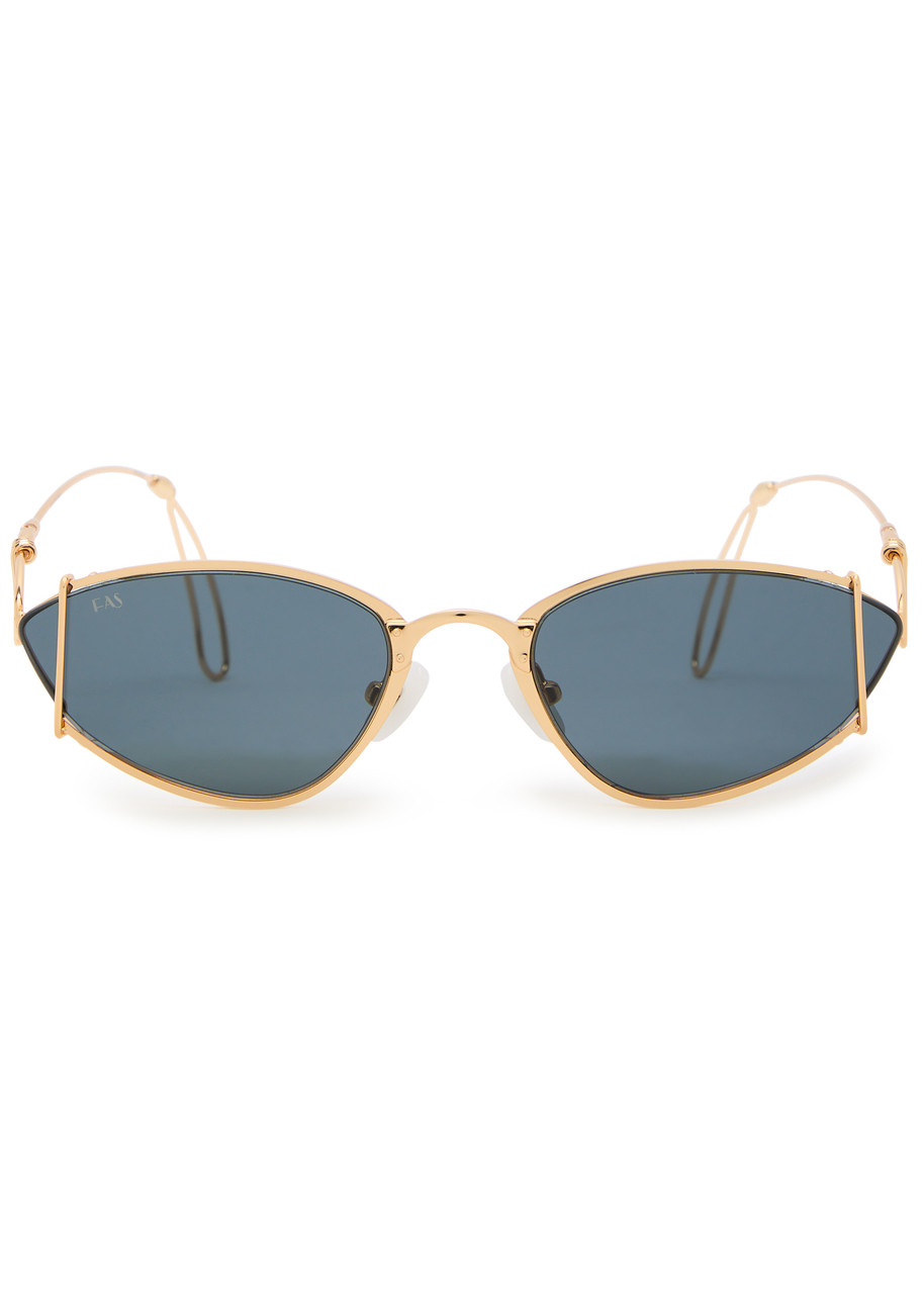 For Art's Sake Ornate Cat-eye Sunglasses In Black