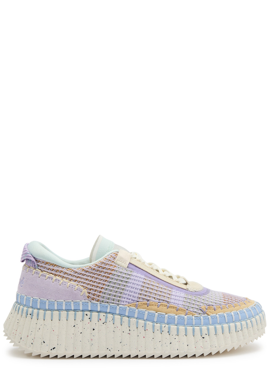 Chloé Chloe Women Multicolor Fabric Nama Sneakers In Lilac