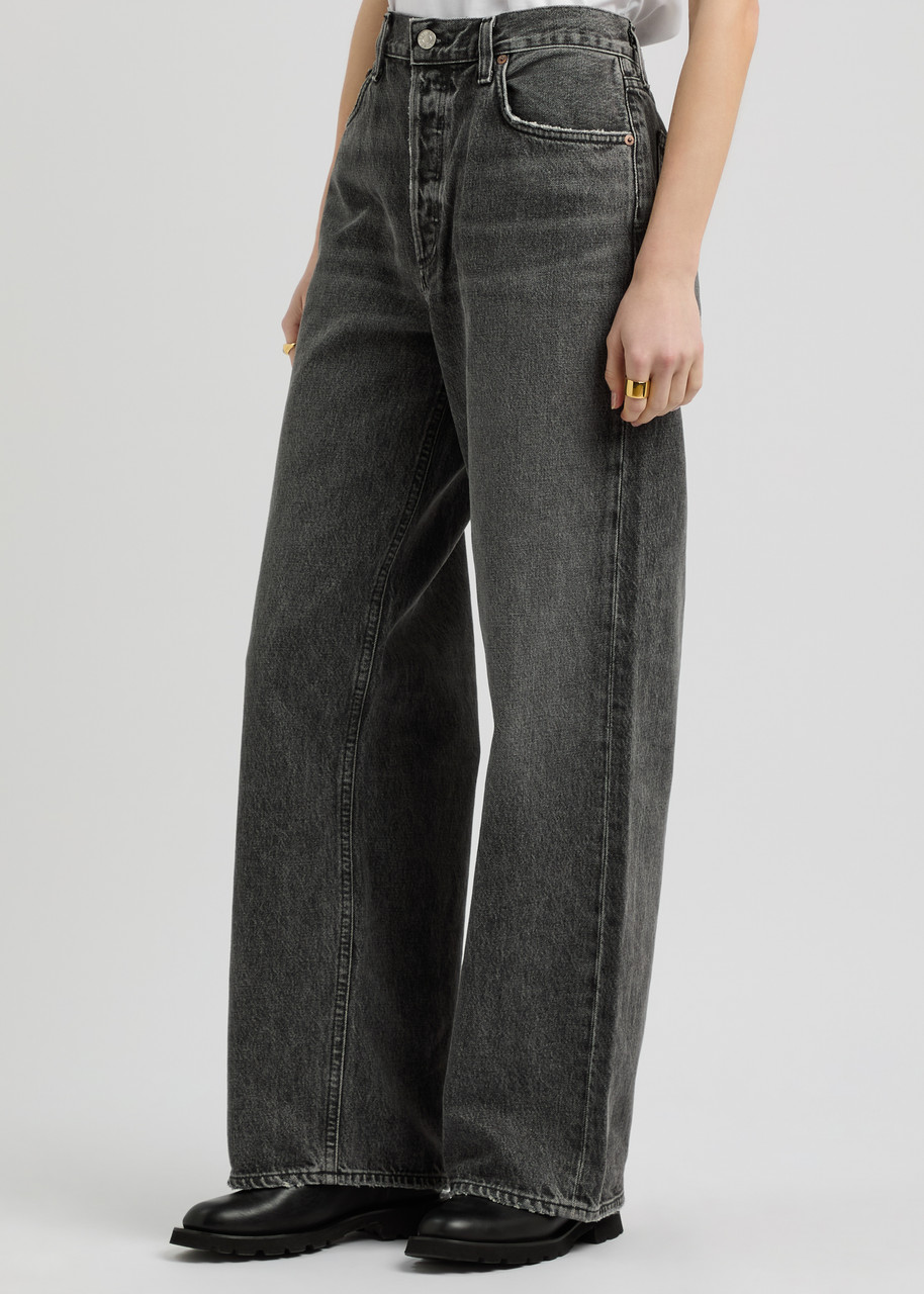 Agolde Low-slung Baggy Jeans In Grey