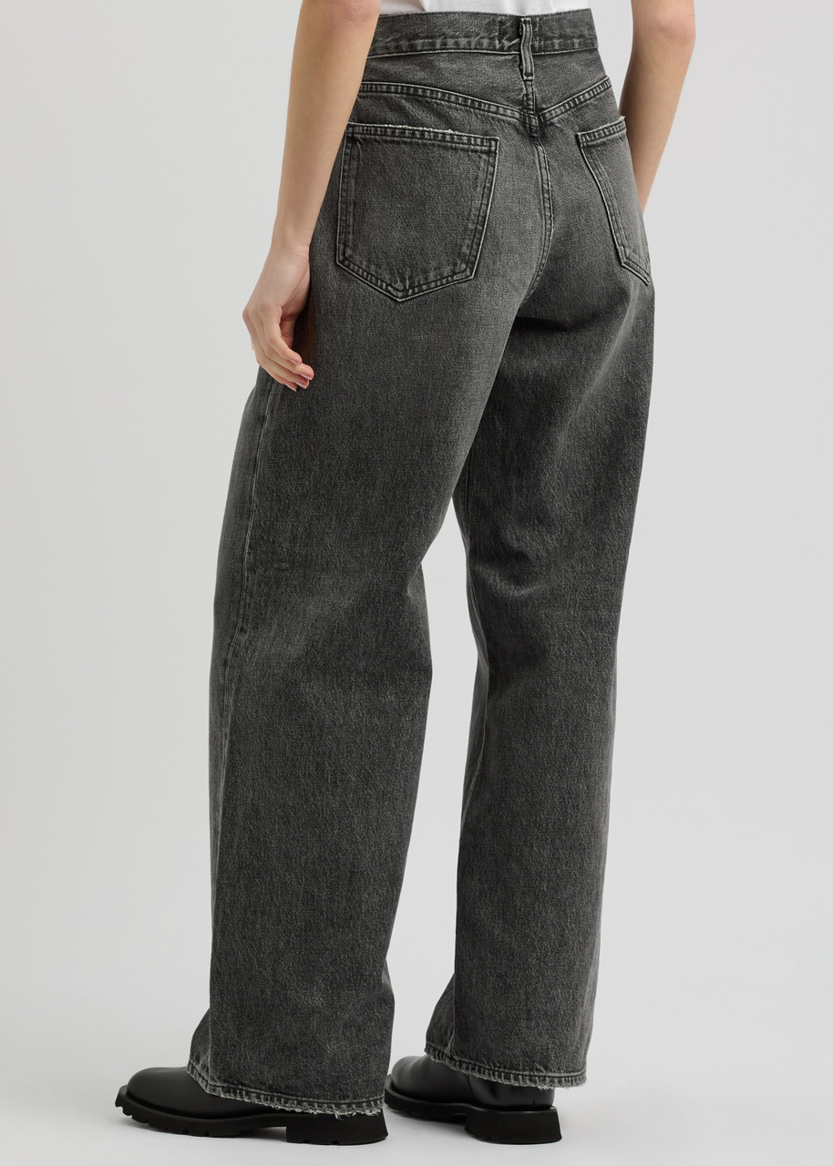 Agolde Low-slung Baggy Jeans In Grey