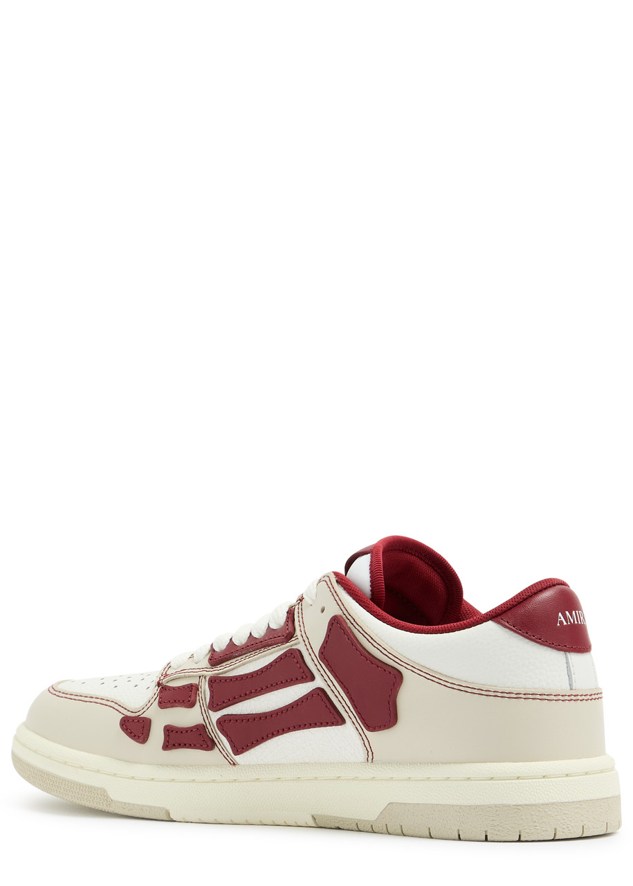 Amiri Skel Low Top Sneakers With Monogram Print In Red