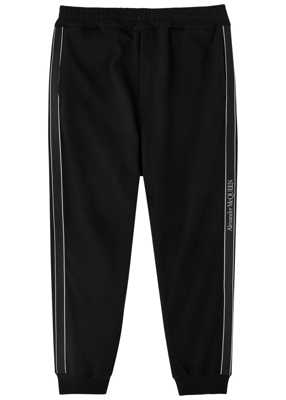Alexander Mcqueen Logo-appliqué Cotton Sweatpants – Black – M Alexander Mcqueen Logo-appliqué Cotton Sweatpants – Black – M