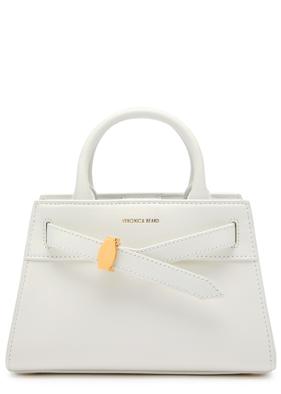 Veronica Beard Dash Mini Leather top Handle bag - Off White