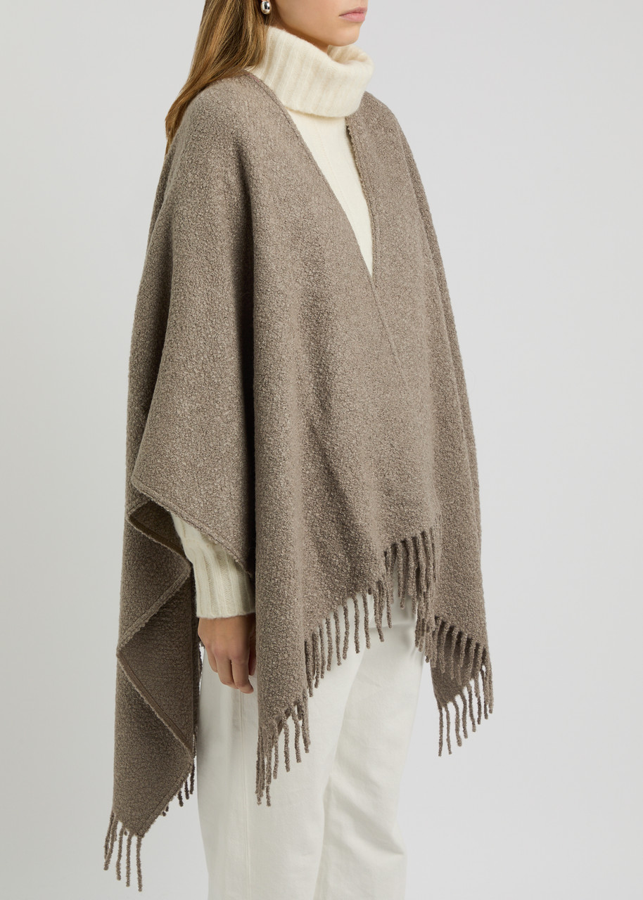 Eileen Fisher Bouclé Alpaca-blend Shawl In Taupe