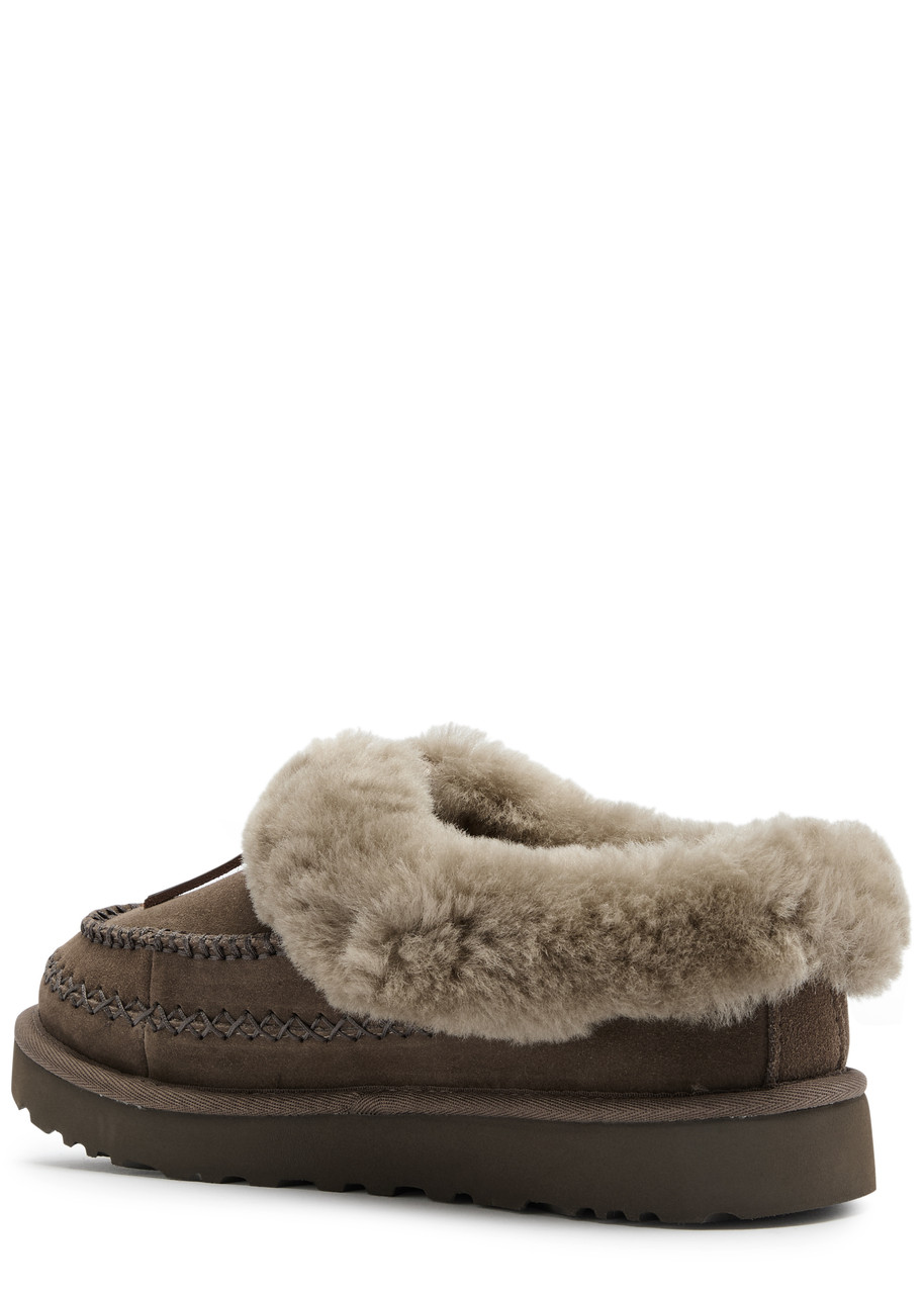 UGG UGG TASMAN ALPINE SUEDE FLATFORM SLIPPERS