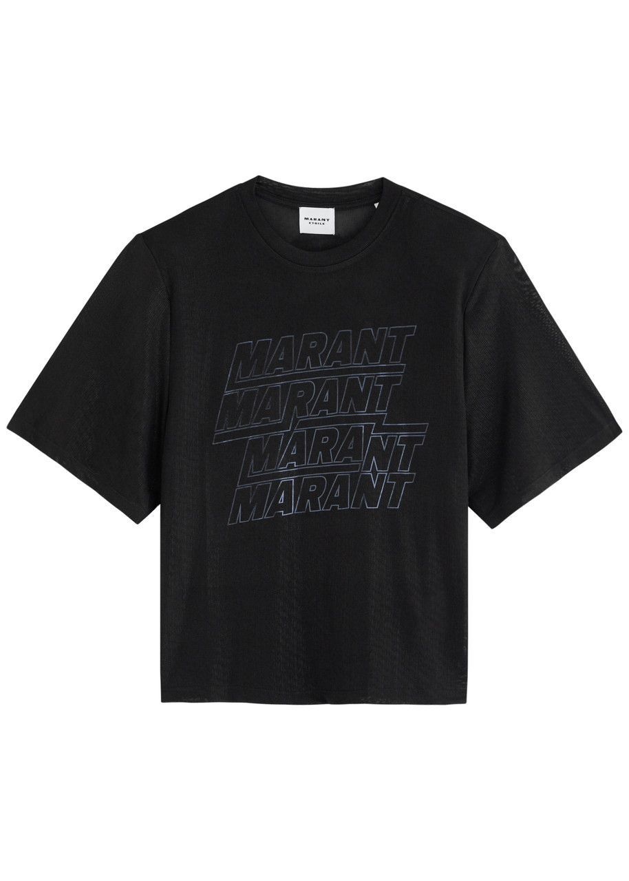 Isabel Marant étoile Freya Logo Jersey T-shirt - Black
