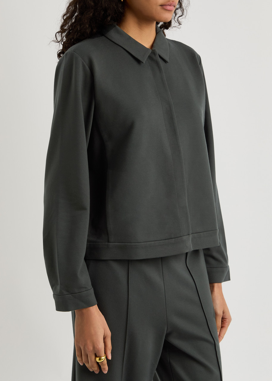 Eileen Fisher Classic Collar Jacket In Charcoal
