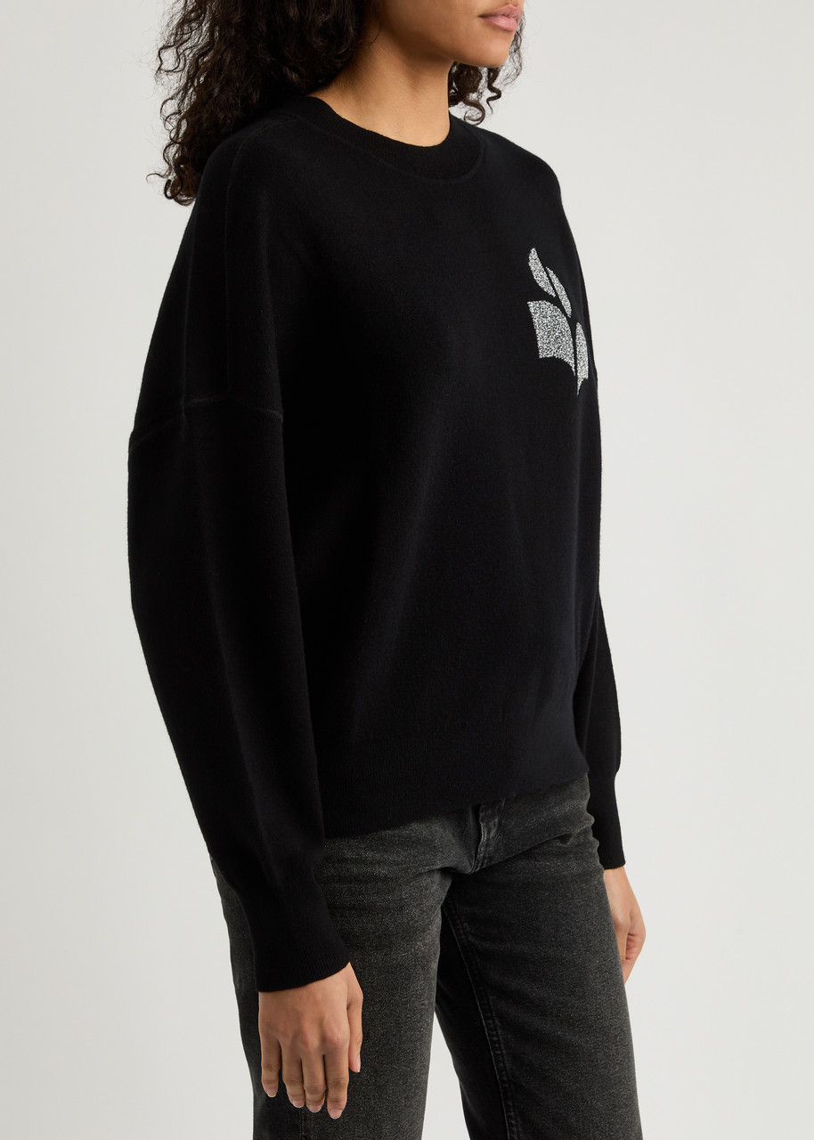 Isabel Marant Étoile Atlee Logo Knitted Jumper In Black