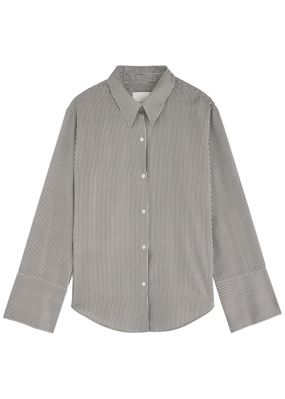 Citizen Of Humanity Black & Off-white Camilia Shirt In Stripe