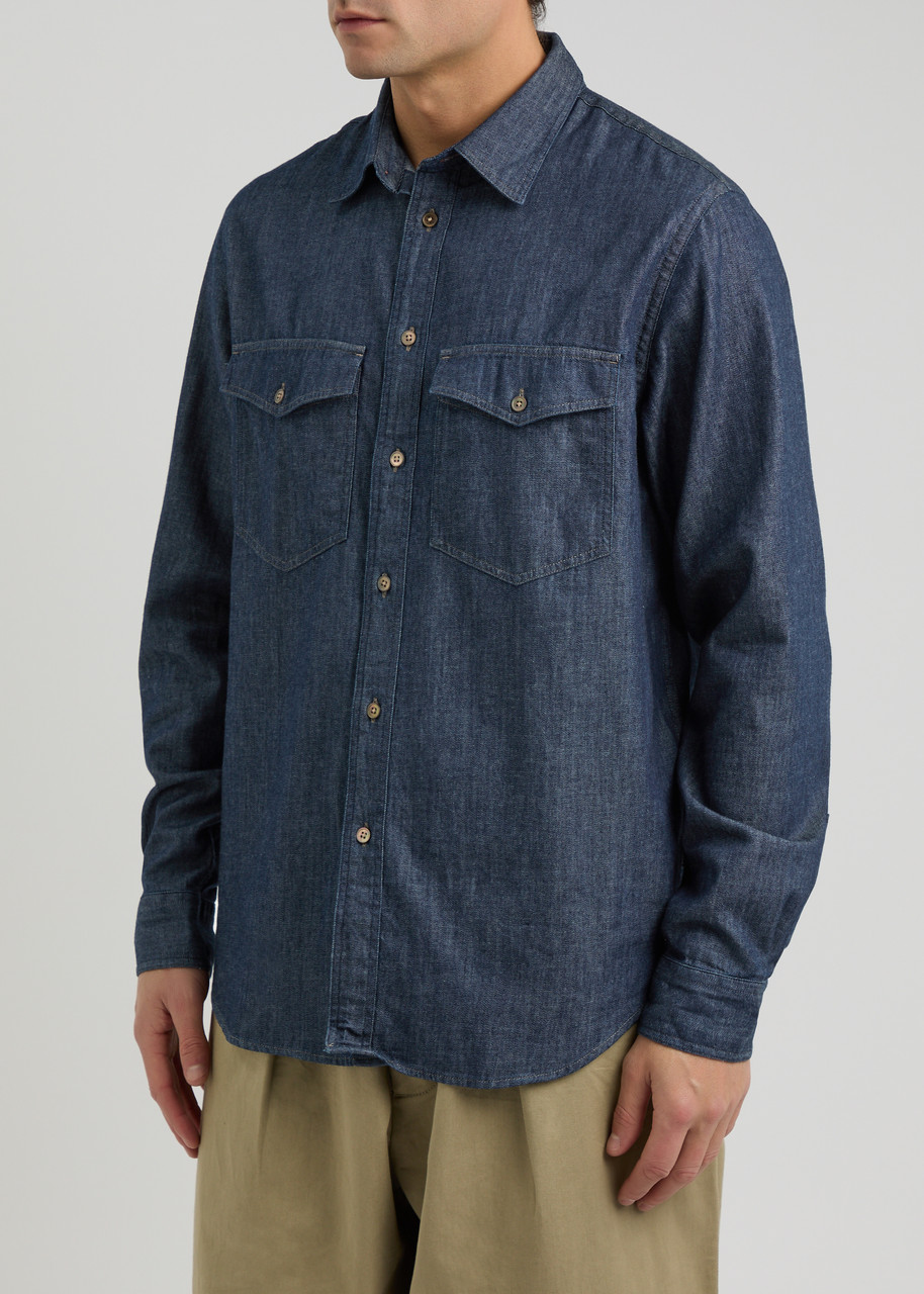 Ps By Paul Smith Ps Paul Smith Chambray Shirt In Blue