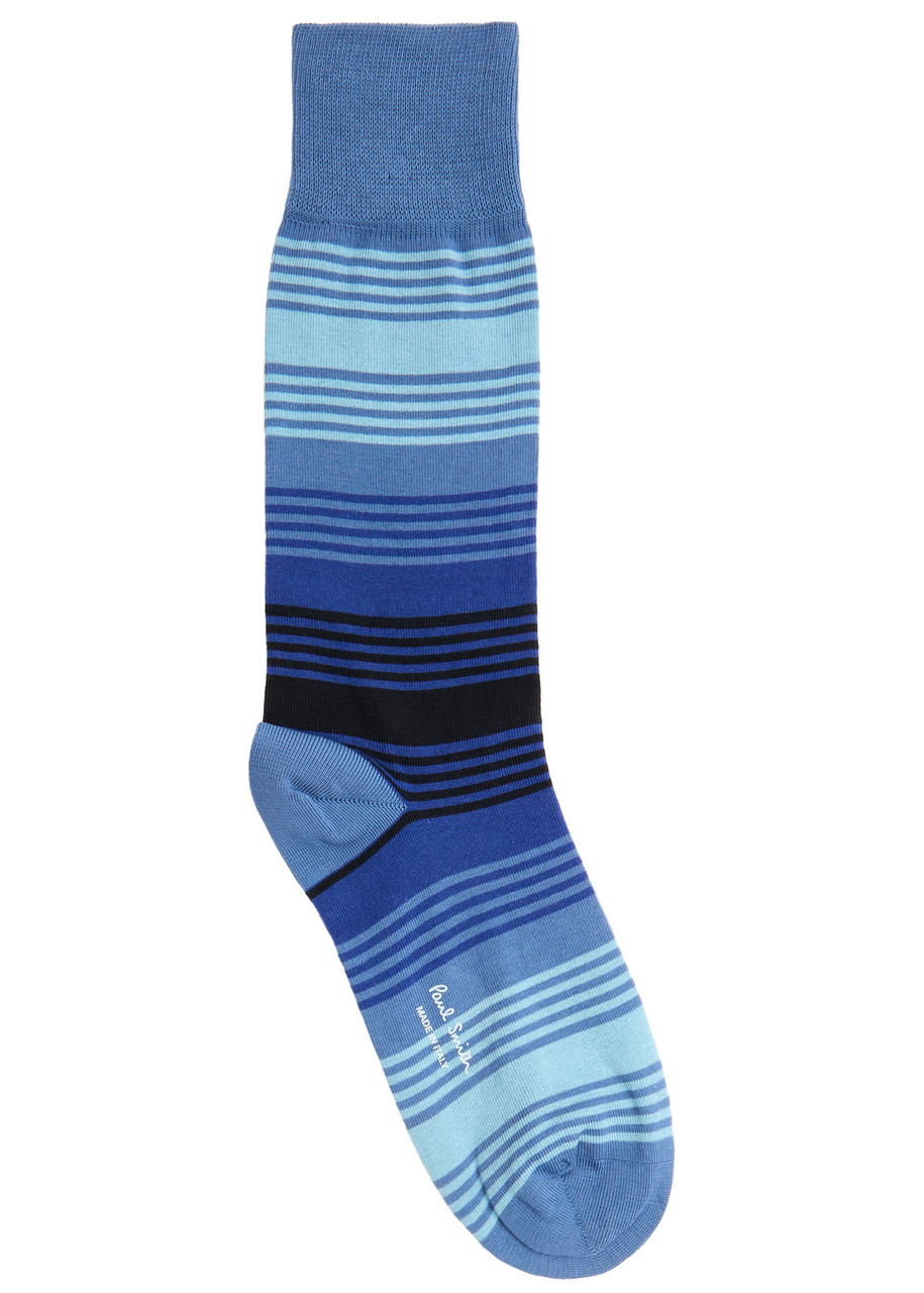 PAUL SMITH PAUL SMITH STRIPED COTTON-BLEND SOCKS