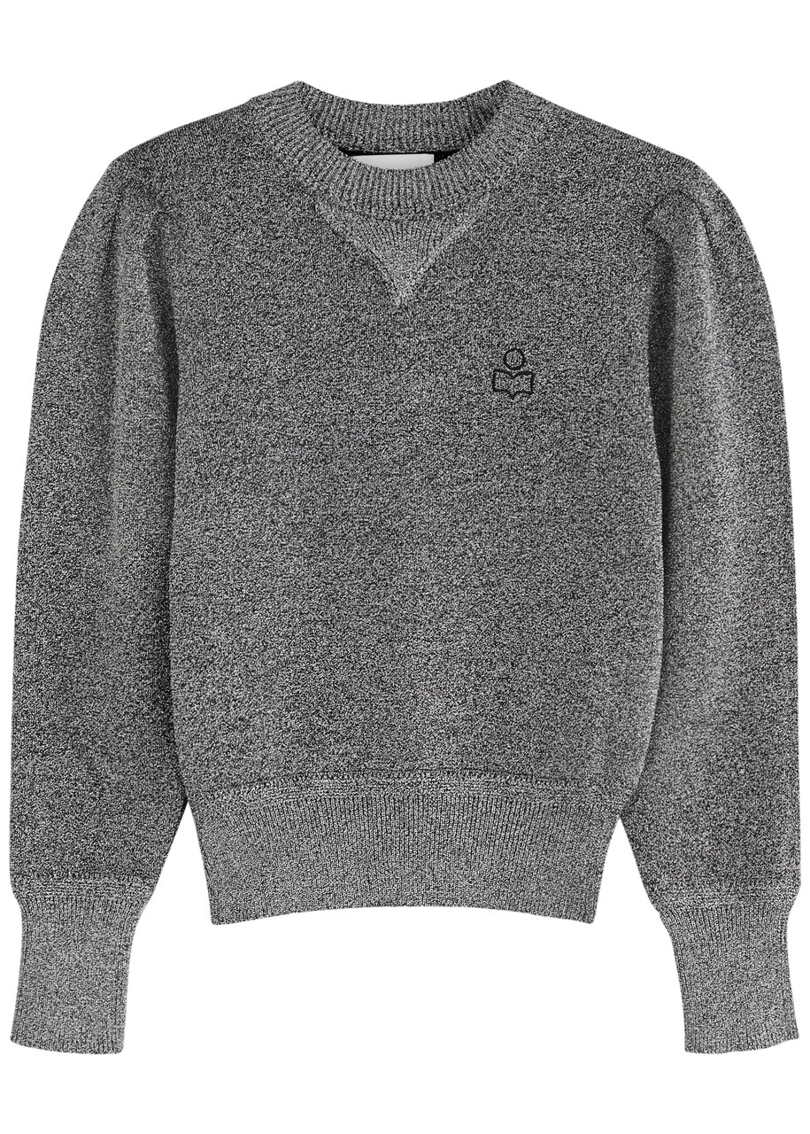 Isabel Marant étoile Kelaya Logo Knitted Jumper - Silver - 38 (UK10 / S)