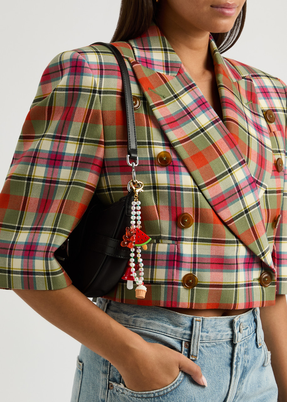 Crystal Haze Xoxo Beaded Bag Charm In Multicoloured