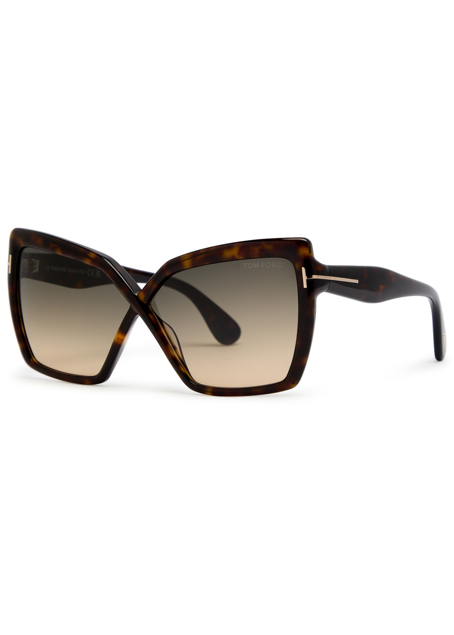 Tom Ford Oversized Butterfly-frame Sunglasses - Brown Havana - One Size