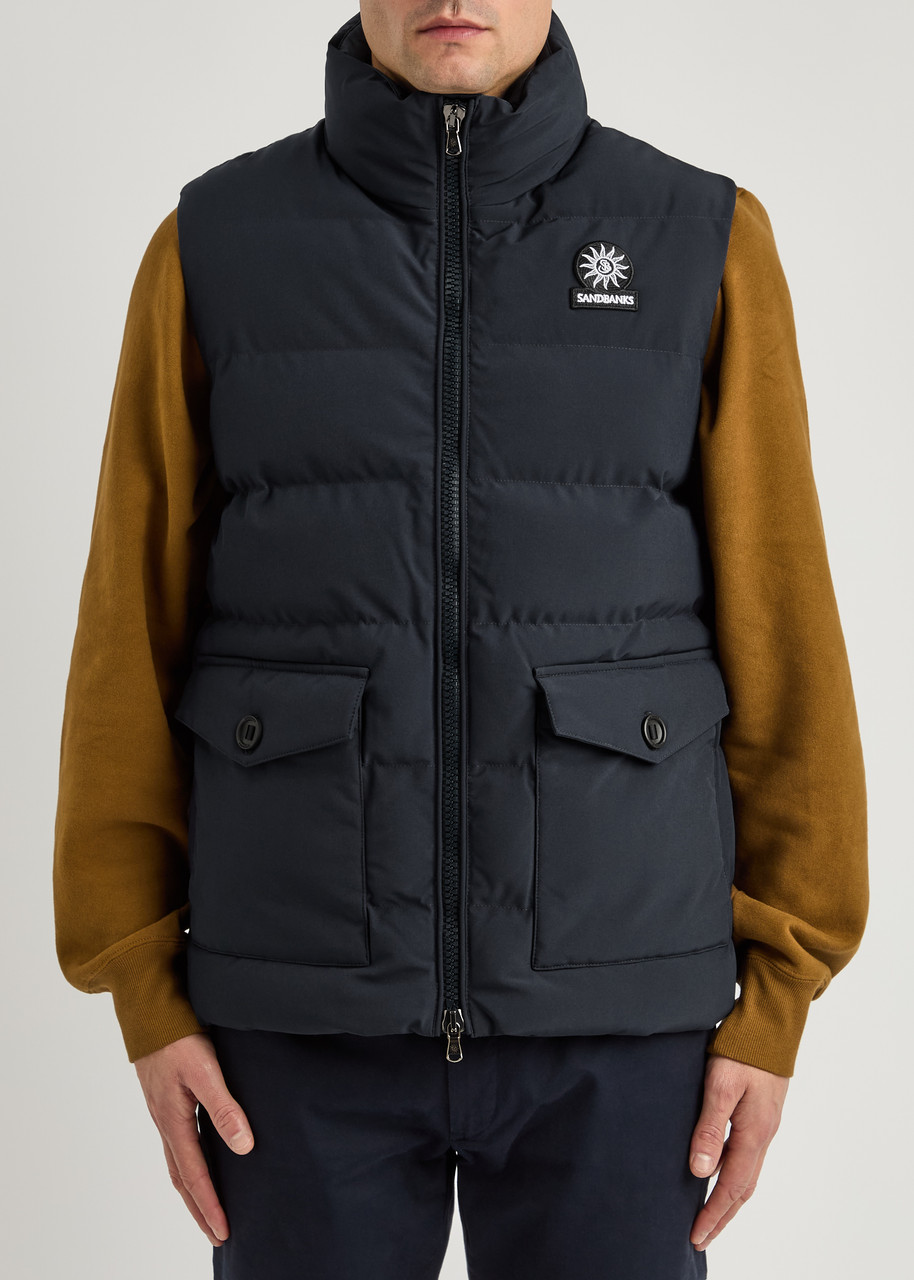 Sandbanks Explorer Quilted Shell Gilet In Navy