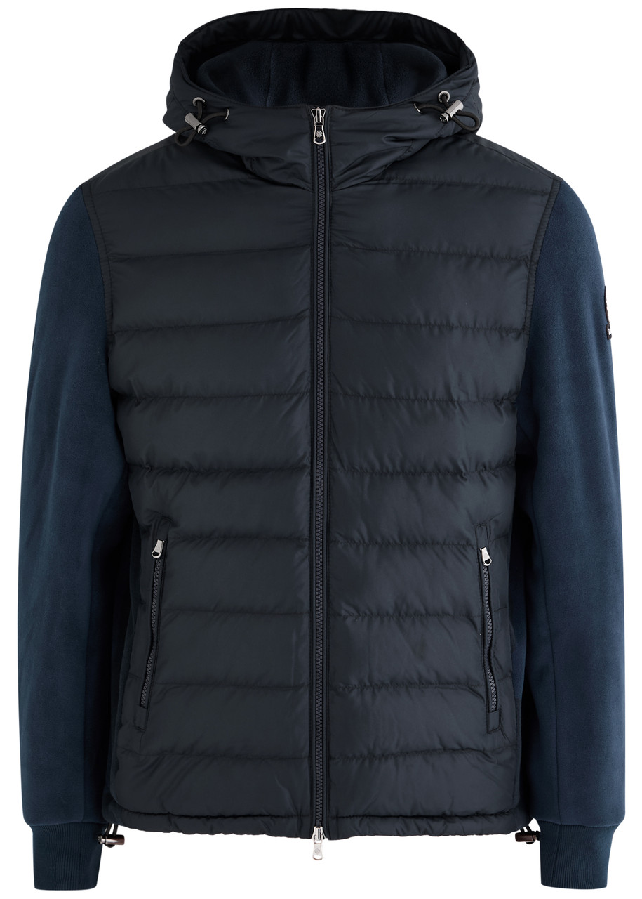 Sandbanks Polartec Hybrid Quilted Shell Jacket In Navy
