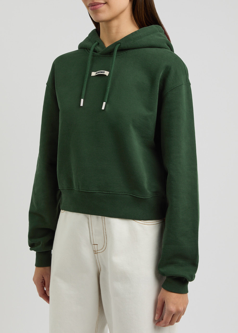 Jacquemus Le Hoodie Gros Grain Hooded Cotton Sweatshirt In Animal Print