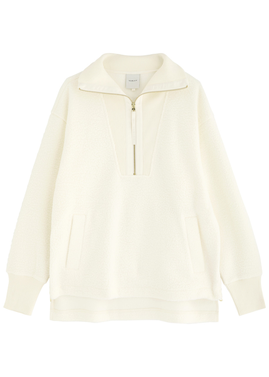 Varley Wallace Half-zip Fleece Sweatshirt - Cream - S (UK8-10 / S)