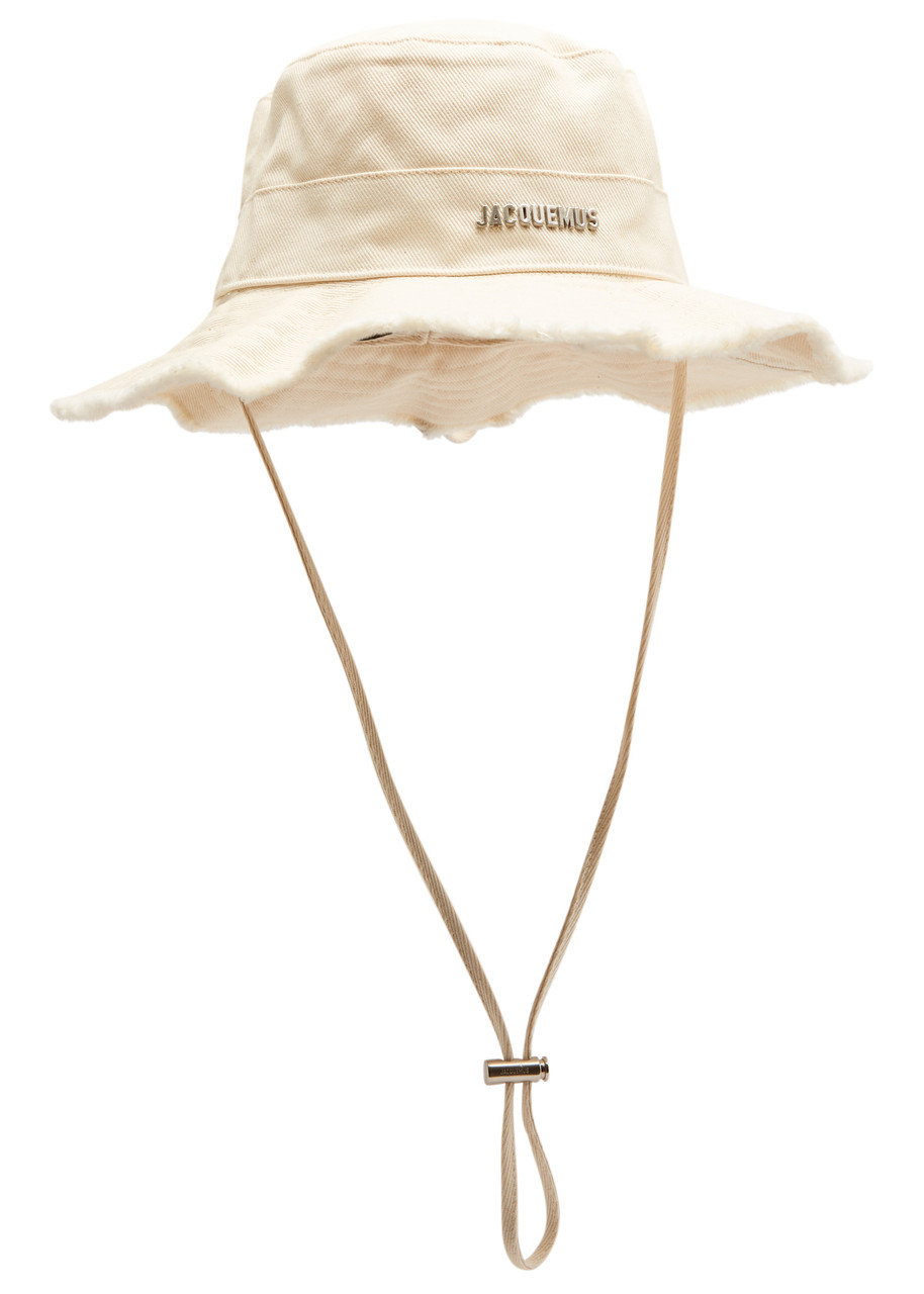 Jacquemus Le Bob Artichaut Canvas Bucket Hat In Off White