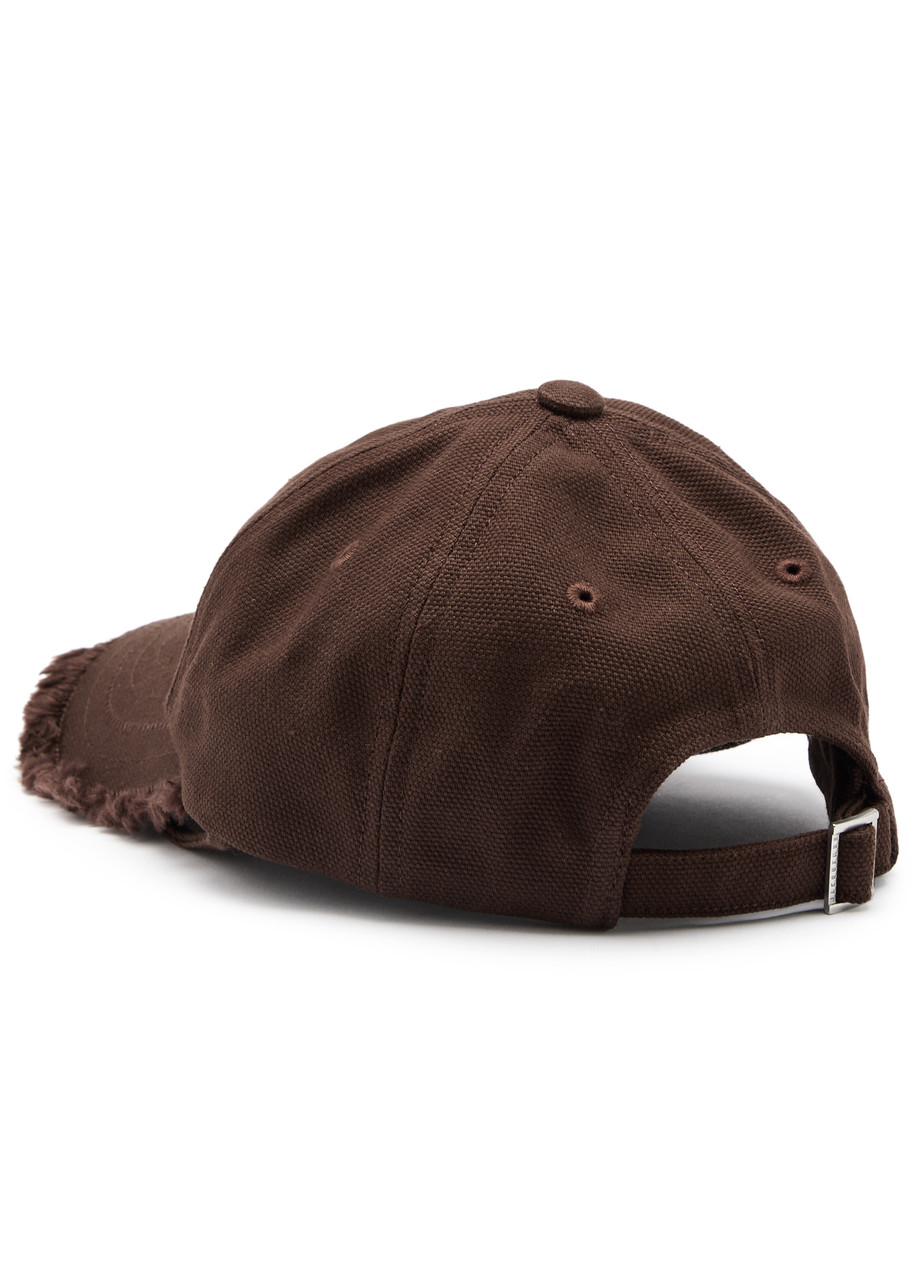 Jacquemus La Casquette Artichaut Logo Plaque Cap In Brown