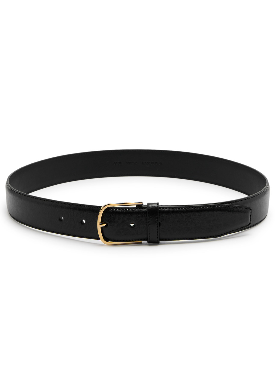 Totême Toteme Wide Leather Belt In Black