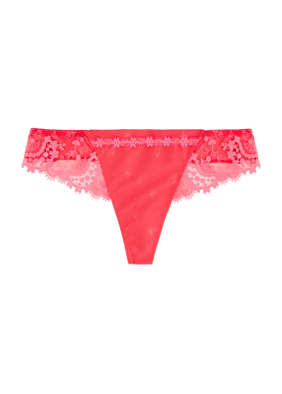 Simone PÉRÈLE Wish Satin Thong - Pink - 1 (UK 8 / S)