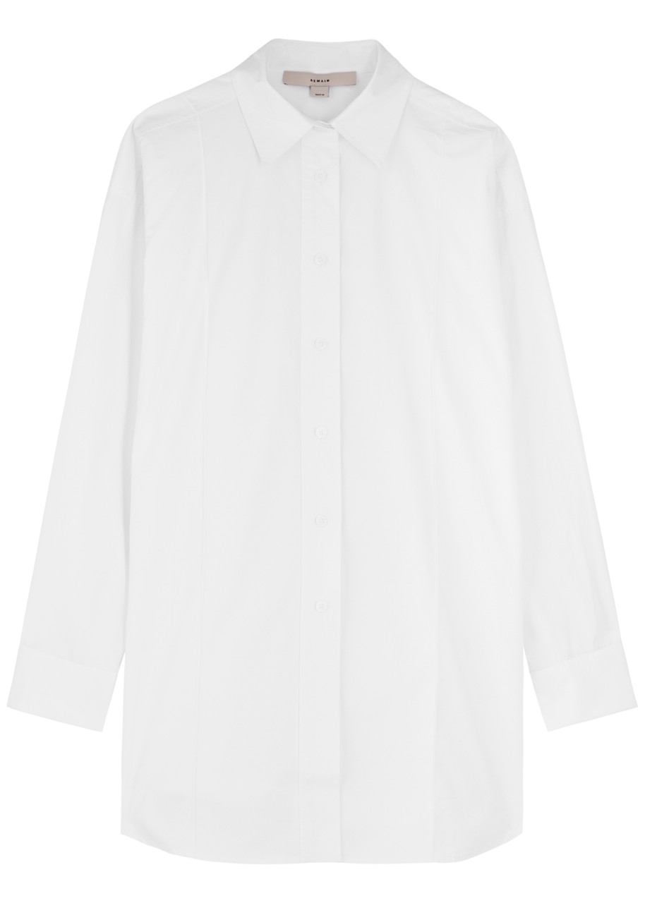 Remain Birger Christensen Remain By Birger Christensen Oversized Cotton-poplin Shirt In White