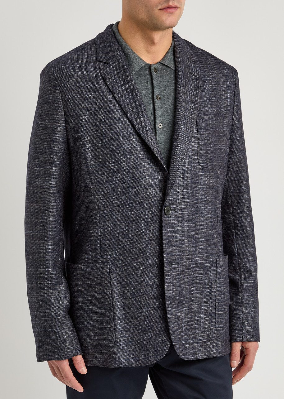 Paul Smith Wool-blend Blazer In Navy