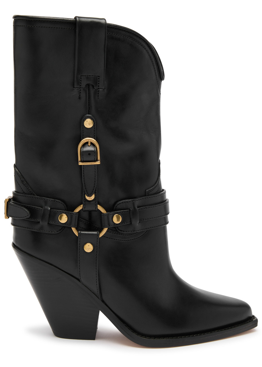Isabel Marant étoile Lyka 90 Leather Mid-calf Boots - Black - 39 (IT39/ UK6)