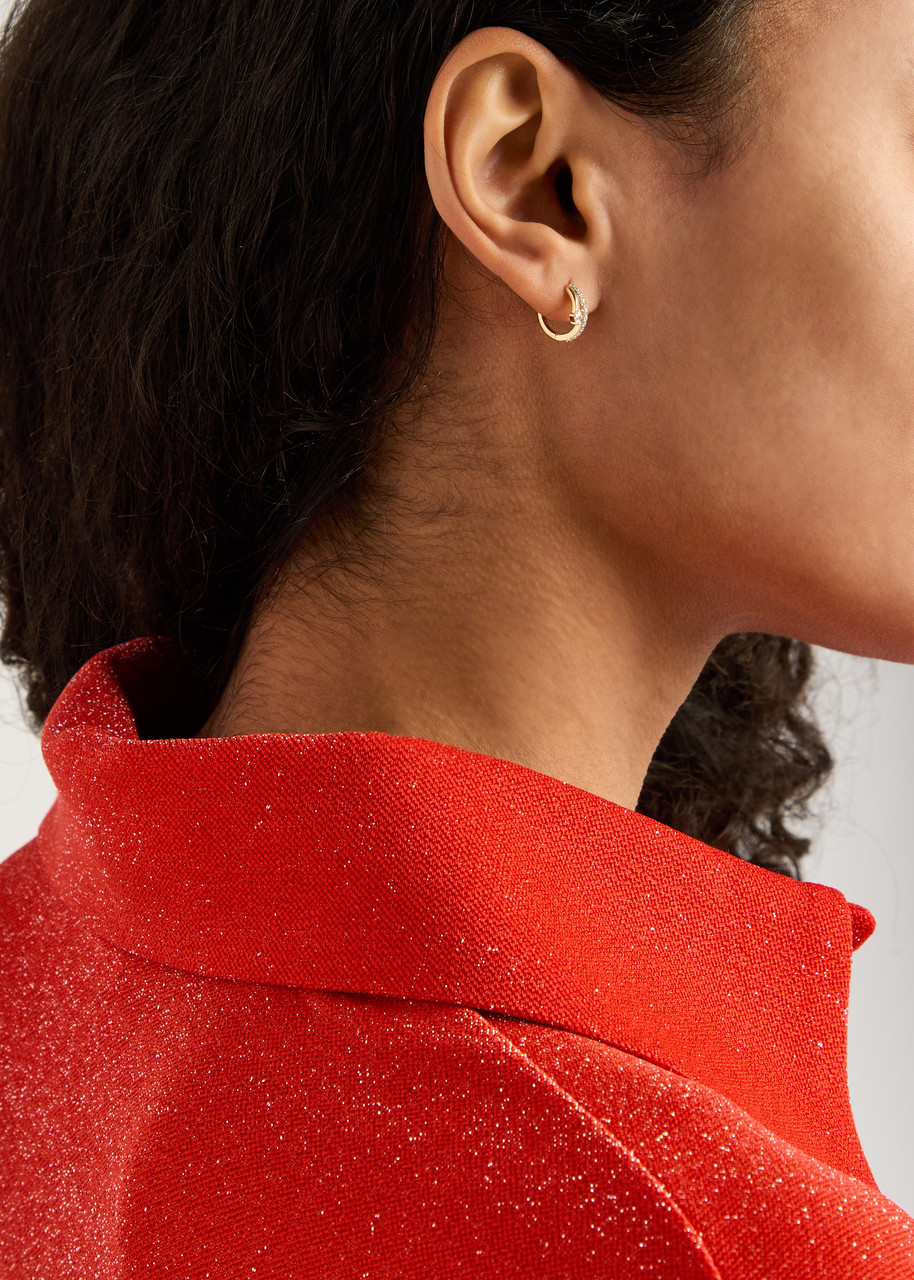 Astrid & Miyu Crystal Illusion 18kt Gold-plated Hoop Earrings In Gold
