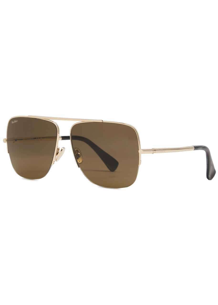 Max Mara Aviator-style Sunglasses - Gold - One Size