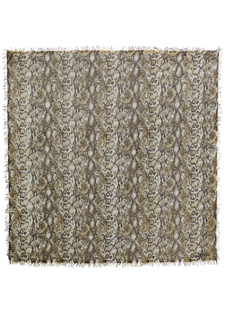 Shop Isabel Marant Alecia Cashmere-blend Scarf In Natural