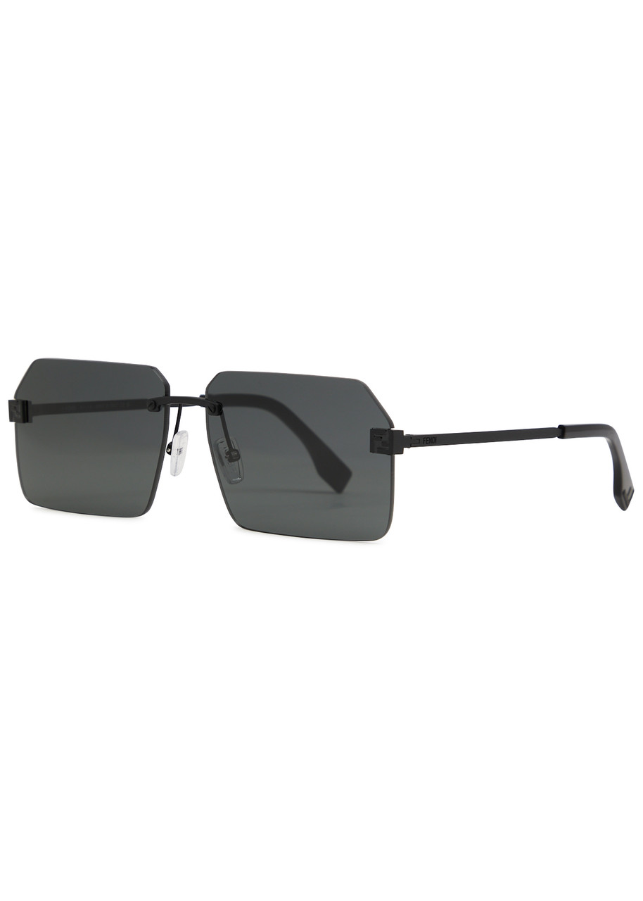 Fendi Rectangle-frame Sunglasses - Black - One Size