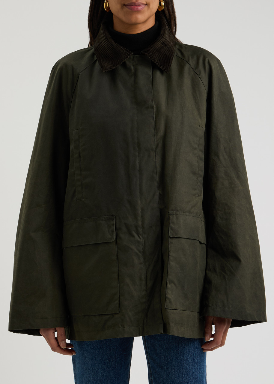 Totême Toteme Waxed Cotton Jacket In Green
