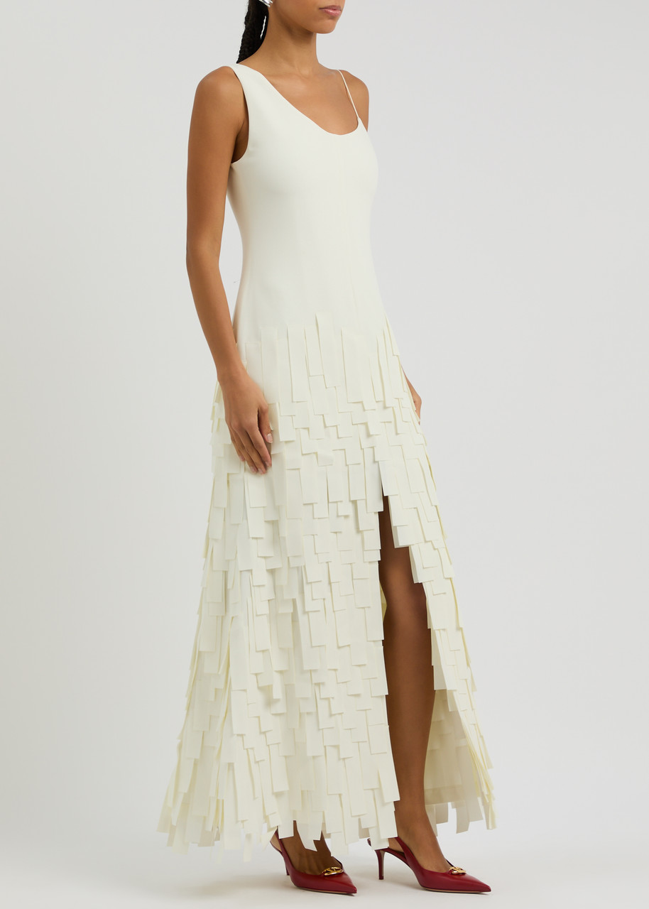  A.w.a.k.e Mode Laser-cut Crepe Maxi Dress - Ivory - 38 (uk10 / S) 