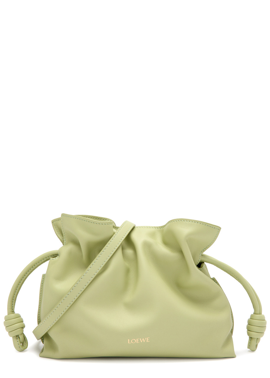 Loewe Flamenco Mini Leather Clutch - Light Green - One Size