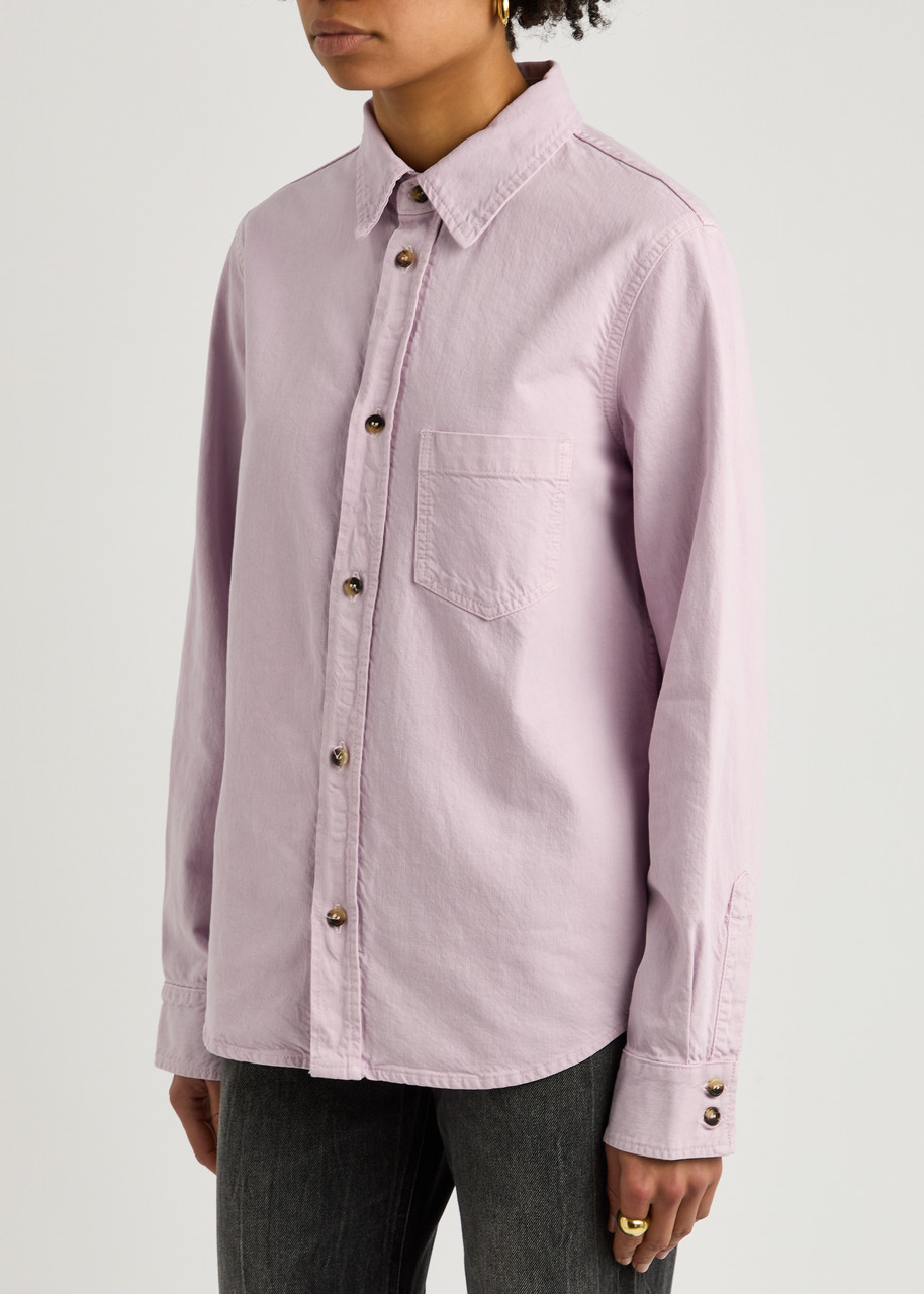 Haikure Ronda Cotton-blend Shirt In Lilac