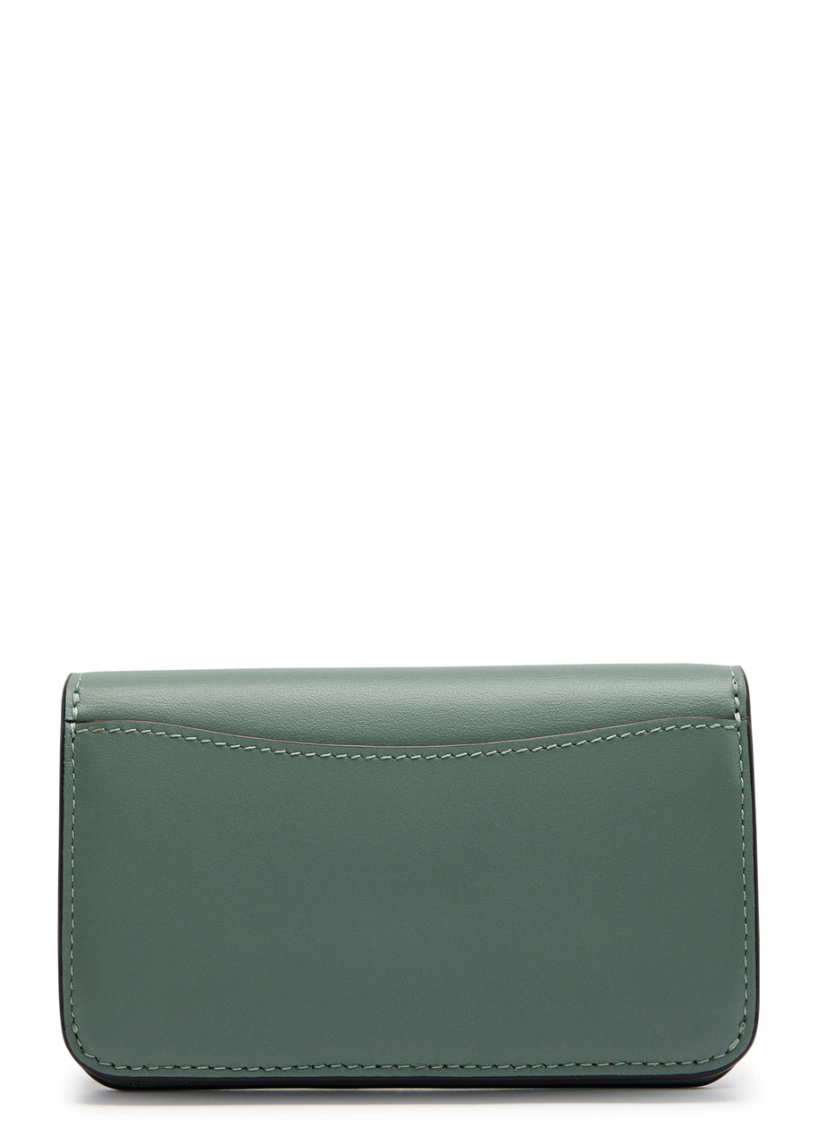  Coach Logo Leather Wallet - Sage - One Size 