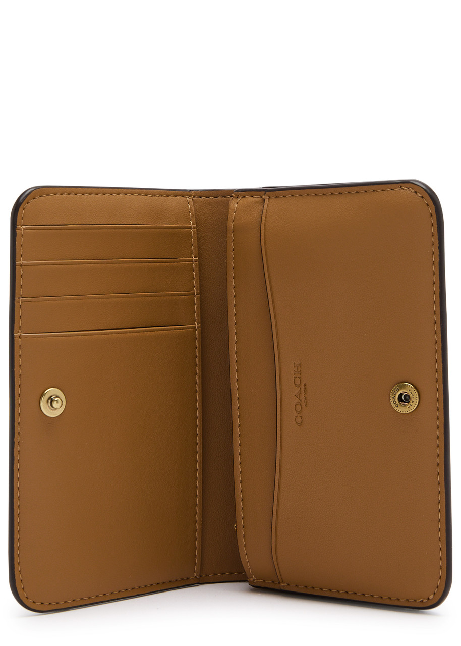 Coach Logo Leather Wallet - Caramel - One Size 