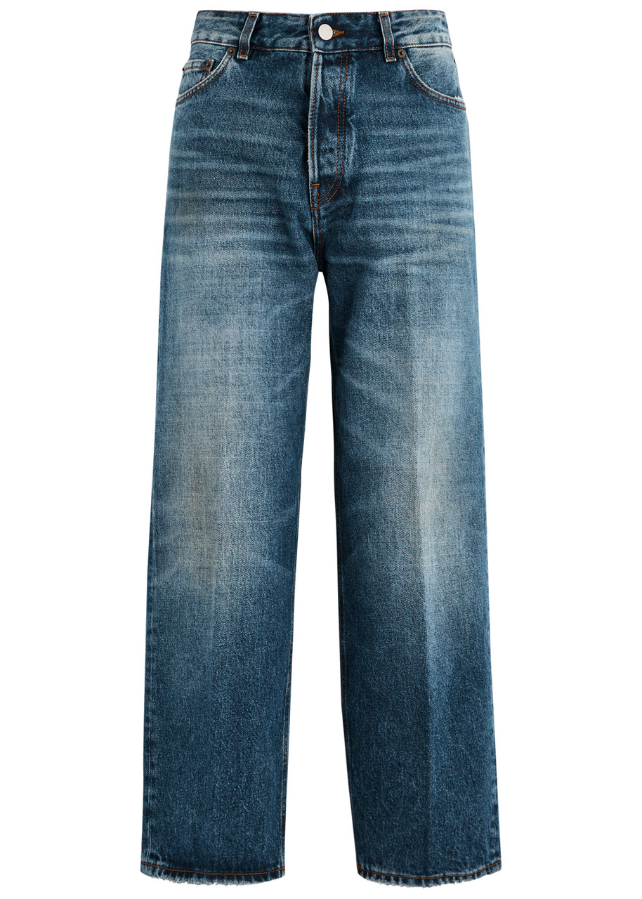 Haikure Betty Cropped Straight-leg Jeans In Blue
