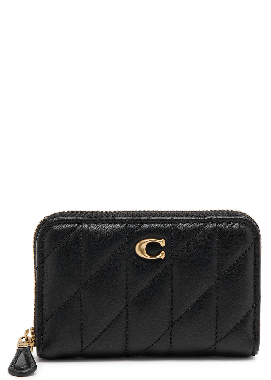 Coach Pillow Quilted Leather Wallet In Black